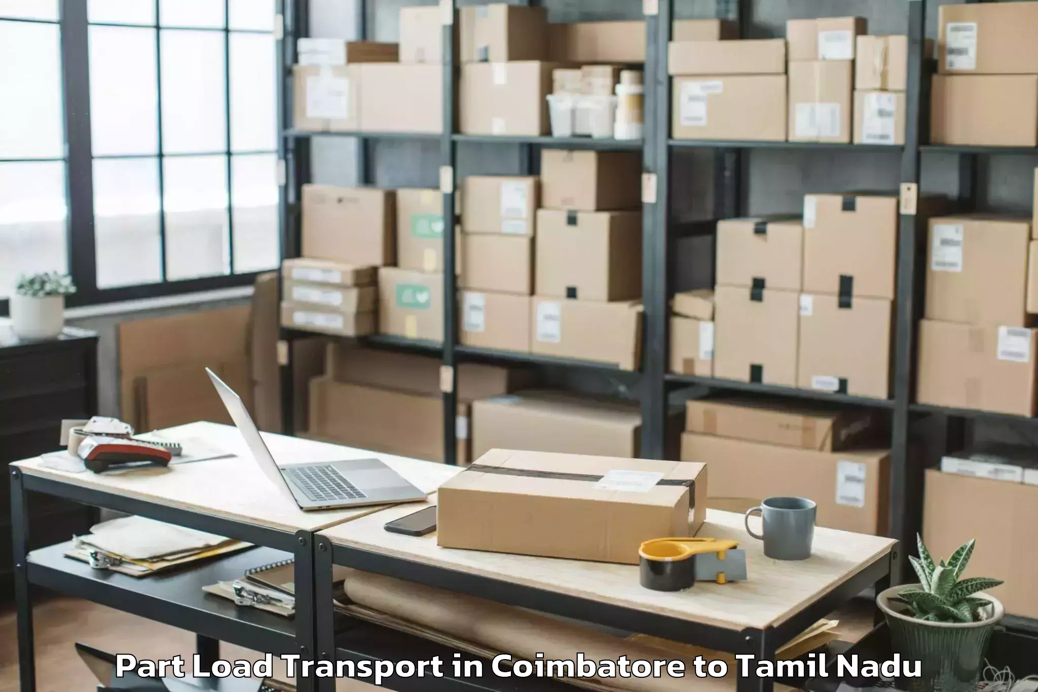 Book Coimbatore to Vadamadurai Part Load Transport Online